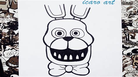 cara de bonnie|Cómo Dibujar La Cara De Bonnie Fácil Paso a Paso .